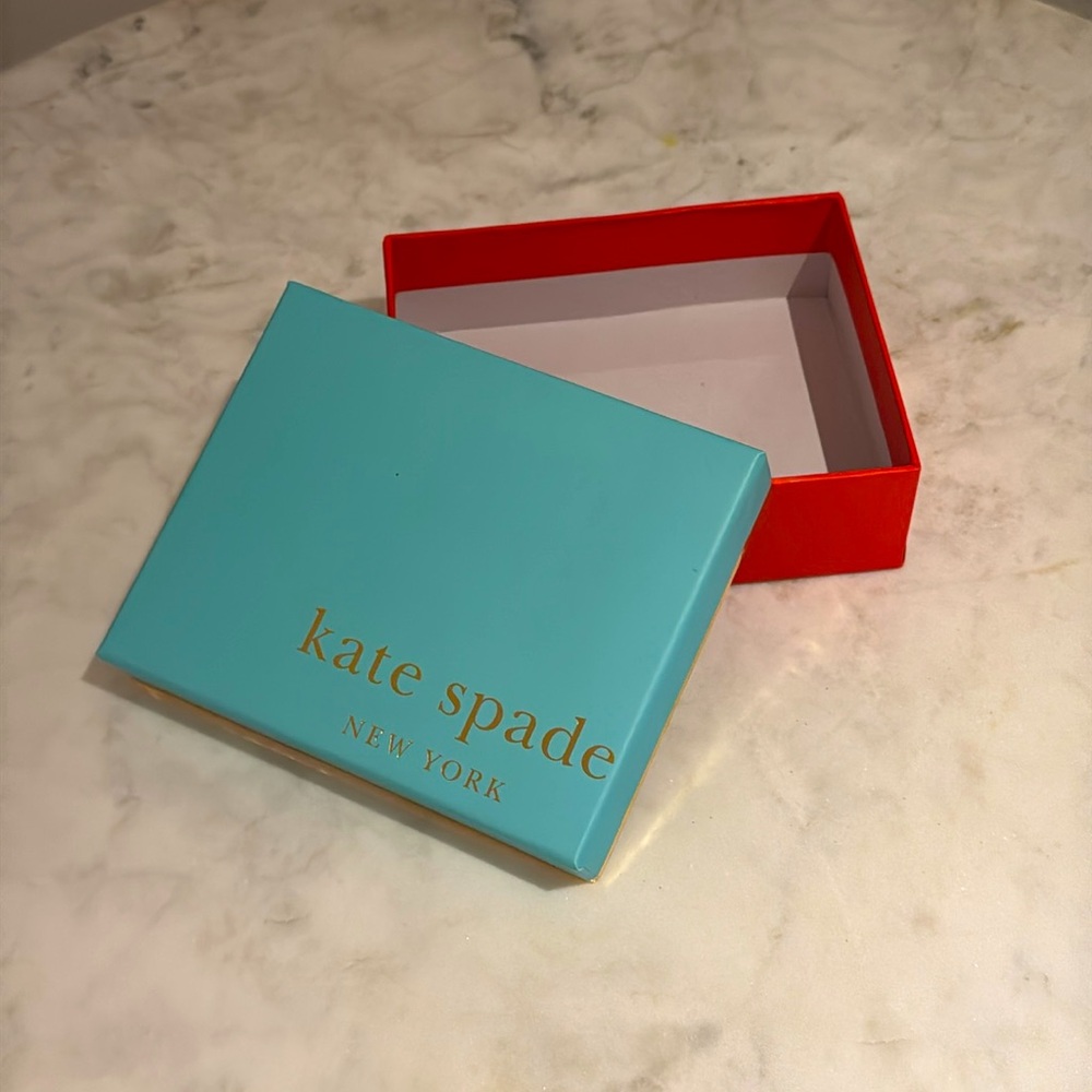 Kate Spade Turquoise and Red jewelry Gift Box, small